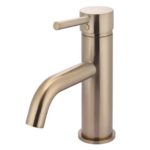 Meir Round Champagne Basin Mixer with Curved Spout