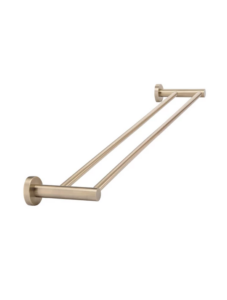 Meir Round Double Towel Rail 600mm – Champagne