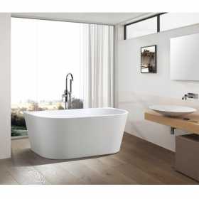 1500x750x580mm Elivia Bathtub Back to Wall Freestanding Acrylic MATT ...