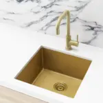 Meir Kitchen Sink Single Bowl 450mm x 450mm - Brushed Bronze Gold