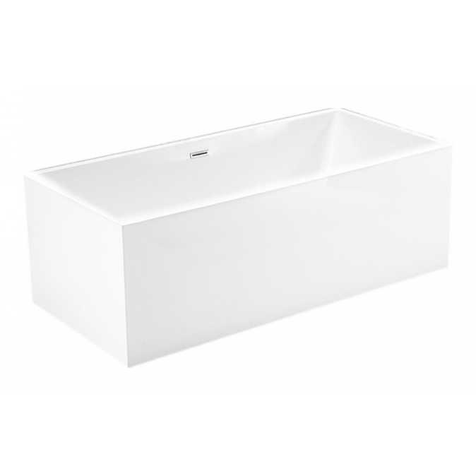 1390x715x585mm Ovia Oval Bathtub Freestanding Acrylic GLOSSY White Bath