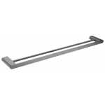 Nero Bianca Double Towel Rail 800mm Gun Metal Grey