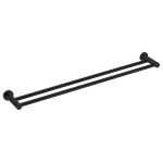 Nero MECCA DOUBLE TOWEL RAIL 800MM Matt Black