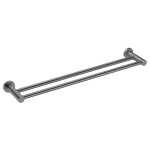 Nero MECCA DOUBLE TOWEL RAIL 800MM Gun Metal