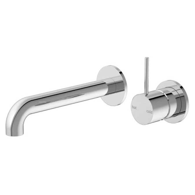 Nero Mecca Wall Basin Mixer Sep Back Plate Handle Up 185mm Sp Chrome ...