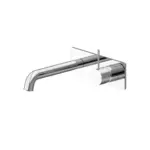 Nero Mecca Wall Basin Mixer Handle Up 185mm Spout Chrome