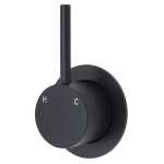 Fienza KAYA UP Wall Mixer Matte Black Small Round Plate