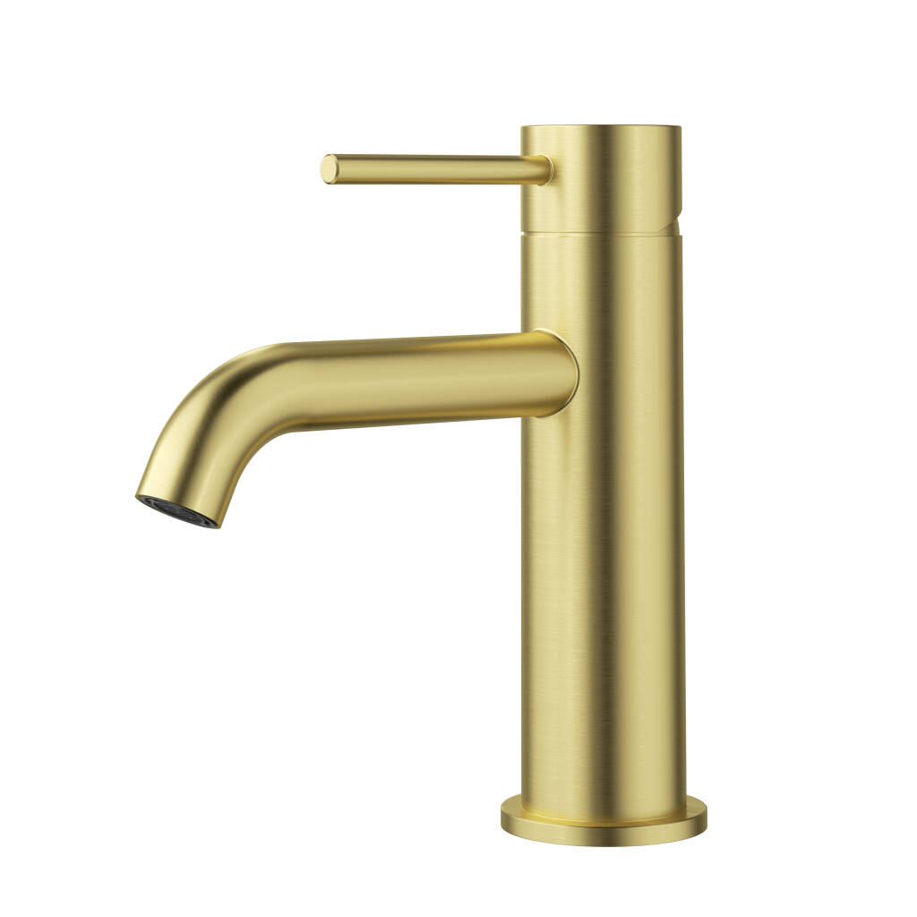 Ovia Milan Brushed Gold Basin Mixer - BSD