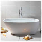 ATHENIA Freestanding Acrylic Bath Gloss White