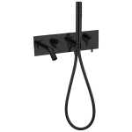 Nero Mecca Wall Mounted Bath Mixer with Hand Shower Matte Black