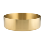 Ovia Stainless Steel Brushed Gold Basin Round