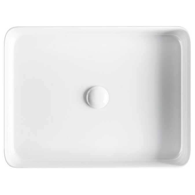 Eleanor Fluted Gloss White Rectangular Above Counter Basin - Bsd