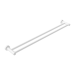 Nero Mecca Double Towel Rail 600mm Matte White