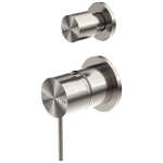 Nero Mecca Shower Mixer Diverter with Separate Back Plate Brushed Nickel