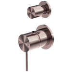 Nero Mecca Shower Mixer Diverter with Separate Back Plate Brushed Bronze