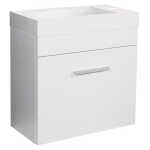 500x250x520mm Wall Hung Bathroom Vanity with Poly Top MATT WHITE One Tap Hole