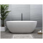 Lucia 1730mm Free Standing Gloss White Bath No Overflow