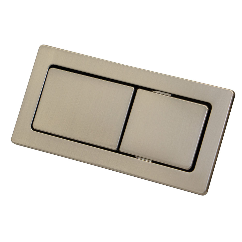 Rectangular Brushed Nickel Flush Buttons - BSD