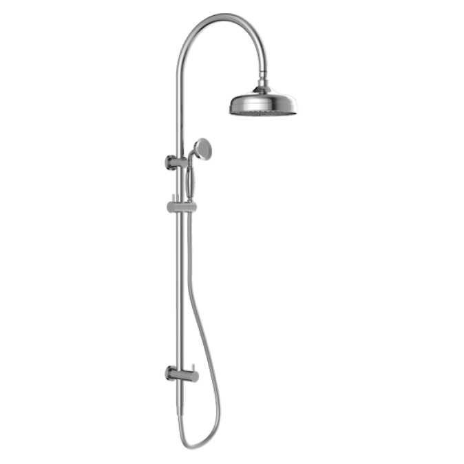 York Federation Twin Shower With Metal Hand Shower Chrome
