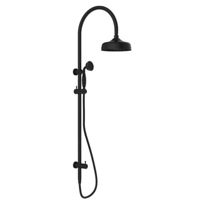 York Federation Twin Shower With Metal Hand Shower Matte Black - BSD