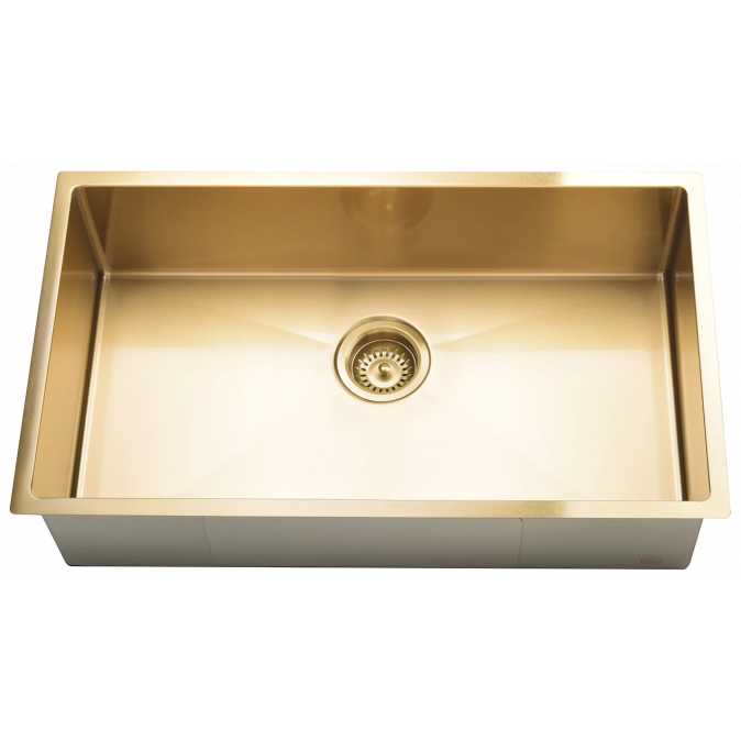 Meir Kitchen Sink Single Bowl 760 X 440 Tiger Bronze