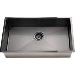 Meir Lavello Kitchen Sink - Single Bowl 760 x 440 - Brushed Gunmetal