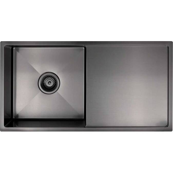 Meir-Lavello-Kitchen-Sink---Single-Bowl-&-Drainboard-840-x-440---Gunmetal-Black_01