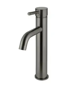 Meir Round Tall Shadow Basin Mixer with Curved Spout