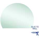 Ovia 1200x900x5mm D-Shaped Polished Edge Mirror (Glue to Wall)