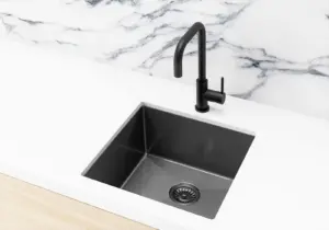 Meir Single Bowl PVD Kitchen Sink 450mm x 450mm – Gunmetal Black