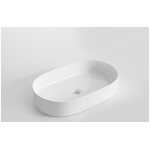 Ovia Fluted Pill Rounded Gloss White Ceramic Basin