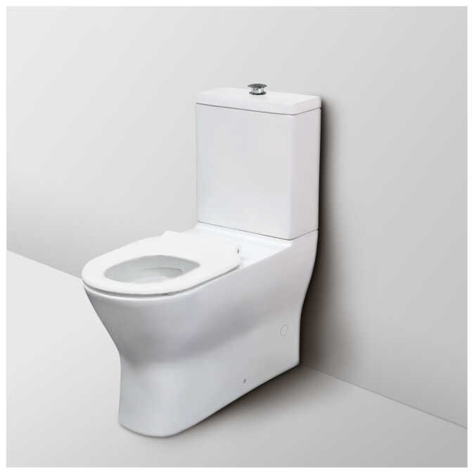 Fienza Disabled Delta Care Back-to-Wall Suite, White Seat S-Trap