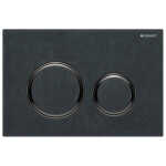 Geberit Sigma 21 Flush Plate Button Slate, Black Chrome Trim, Fingerprint Resistant