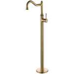 Modern National Montpellier Brushed Bronze Gold Federation Traditional Freestanding Bath Spout With Mixer