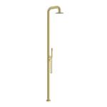 Linkware Elle Outdoor 316 Free Standing Twin Shower Brushed Gold