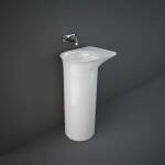 RAK-Valet Alpine Gloss White Free Standing Pedestal Basin No Taphole