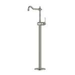 Modern National Bordeaux Freestanding Bath Mixer Brushed Nickel