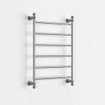 Modern National Medoc Federation Classic 6 Bar Heated Towel Rail Brushed Nickel