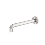 Nero Zen SS316L 185mm Round Basin/Bath Spout Only Brushed Nickel