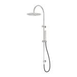 Nero Zen SS316L Twin Shower With Outdoor Shower Hose Brushed Nickel