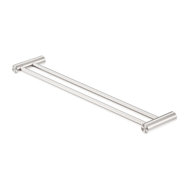 Nero Zen SS316L 600mm Double Towel Rail Brushed Nickel - BSD