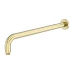 Nero Zen SS316L Round Shower Arm 400mm Brushed Gold