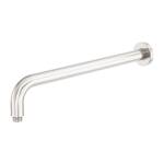 Nero Zen SS316L Round Shower Arm 400mm Brushed Nickel