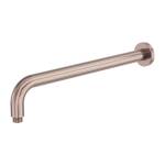 Nero Zen SS316L Round Shower Arm 400mm Brushed Bronze