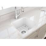 Ovia 483mm Square Undermount Inset Fine Fireclay Butler Sink Single Bowl Farmhouse Kitchen Sink