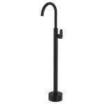 Fienza Empire Slim Floor Mounted Bath Mixer Matte Black