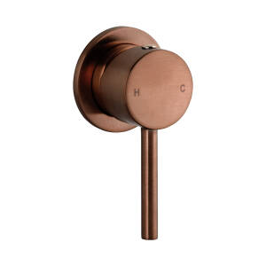 Ovia Milan Shower Bath Mixer Round Brushed Bronze Copper