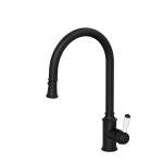 Linsol Matte Black Tommy Pull Out Down Provincial Federation Kitchen Mixer