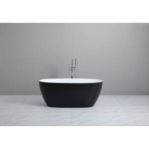 Stella 1700mm Freestanding Bath Matte Black and Matte White No Overflow