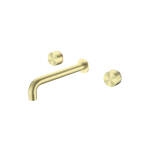 Nero Kara Wall Basin Set 217mm Spout Brushed Gold